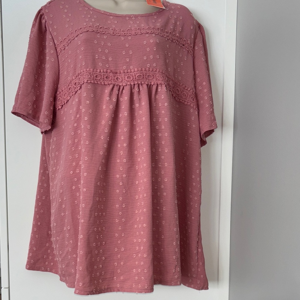 NEW Falechay plus size baby doll blouse.